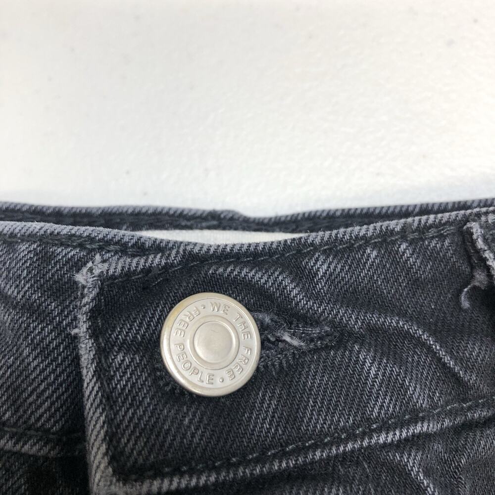 Free People We The Free Jeans Tapered Baggy High Rise Boyfriend Fit Sz 24 Black - Picture 5 of 11